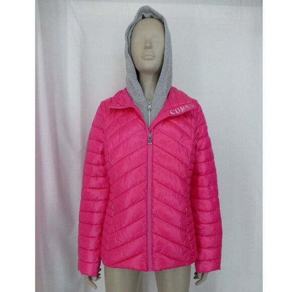 GUESS Packable Hooded and Quilted Puffer Jacket - Picture 2 of 16